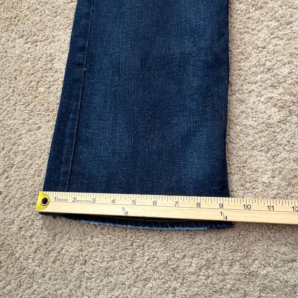 Silver Jeans Womens 31 Blue Dark Wash Stretch Denim Elyse Slim Boot Mid Rise - Picture 4 of 9